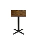 30" x 30" Urban Vintage Autumn Quick Ship Table + Black Counter Height 22" x 22" Cross Base