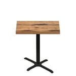 30" x 42" Urban Natural Heartwood Quick Ship Table + Black Counter Height 22" x 30" Cross Base