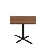 30" x 42" Urban Toasted Birch Quick Ship Table + Black Standard Height 22" x 30" Cross Base