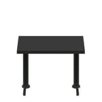 30″ x 48″ Urban Onyx Quick Ship Table + (2) Black ADA 22″ T Bases