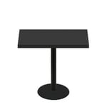 30" x 48" Urban Onyx Quick Ship Table + Black Counter Height 22" Disc Base