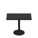 30" x 48" Urban Onyx Quick Ship Table + Black Standard Height 22" Disc Base
