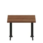 30″ x 48″ Urban Toasted Birch Quick Ship Table + (2) Black ADA 22″ T Bases