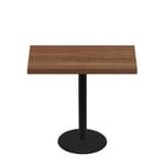 30" x 48" Urban Toasted Birch Quick Ship Table + Black Counter Height 22" Disc Base