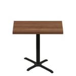 30" x 48" Urban Toasted Birch Quick Ship Table + Black Counter Height 22" x 30" Cross Base