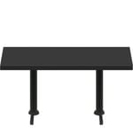 30″ x 72″ Urban Onyx Quick Ship Table + (2) Black Standard Height 22″ T Bases