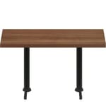 30" x 72" Urban Toasted Birch Quick Ship Table + (2) Black Counter Height 22" T Bases