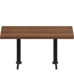 30″ x 72″ Urban Toasted Birch Quick Ship Table + (2) Black Standard Height 22″ T Bases