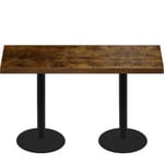 30″ x 72″ Urban Vintage Autumn Quick Ship Table + (2) Black Counter Height 22″ Disc Bases