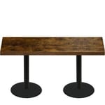 30″ x 72″ Urban Vintage Autumn Quick Ship Table + (2) Black Standard Height 22″ Disc Bases