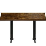 30″ x 72″ Urban Vintage Autumn Quick Ship Table + (2) Black Counter Height 22″ T Bases
