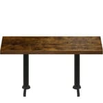 30″ x 72″ Urban Vintage Autumn Quick Ship Table + (2) Black Standard Height 22″ T Bases