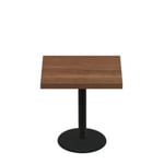 36" x 36" Urban Toasted Birch Quick Ship Table + Black Standard Height 22" Disc Base