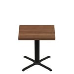 36" x 36" Urban Toasted Birch Quick Ship Table + Black Standard Height 30" x 30" Cross Base