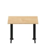 30" x 48" Woodland Clear Coat Finish Quick Ship Table + (2) Black ADA 22" T Bases