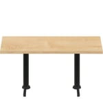 30" x 72" Woodland Clear Coat Finish Quick Ship Table + (2) Black Standard Height 22" T Bases
