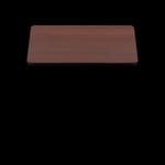 Two-Sided Quick Ship Table Tops - Mahogany/Black Laminate - Black T-Mold - 48" x 48"