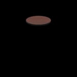 Two-Sided Quick Ship Table Tops - Mahogany/Black Laminate - Black T-Mold - 24" Round