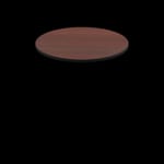 Two-Sided Quick Ship Table Tops - Mahogany/Black Laminate - Black T-Mold - 42" Round
