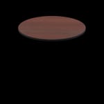 Two-Sided Quick Ship Table Tops - Mahogany/Black Laminate - Black T-Mold - 48" Round