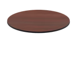 Two-Sided Quick Ship Table Tops - Mahogany/Black Laminate - Black T-Mold - 60" Round
