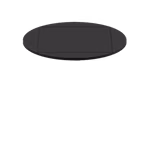 Two-Sided Quick Ship Table Tops - Mahogany/Black Laminate - Black T-Mold - 36" x 36" Flip to 51" Round
