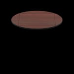 Two-Sided Quick Ship Table Tops - Mahogany/Black Laminate - Black T-Mold - 36" x 36" Flip to 51" Round
