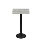 24" x 30" Thermoform Gray Barn Board Quick Ship Table + Black Bar Height 18" Disc Base