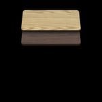 Two-Sided Quick Ship Table Tops - Oak/Walnut Laminate - Brown T-Mold - 42" x 42" - both sides