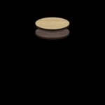 Two-Sided Quick Ship Table Tops - Oak/Walnut Laminate - Brown T-Mold - 24" Round - both sides