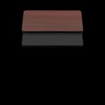 Two-Sided Quick Ship Table Tops - Mahogany/Black Laminate - Black T-Mold - 42" x 42" - both sides