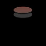 Two-Sided Quick Ship Table Tops - Mahogany/Black Laminate - Black T-Mold - 30" Round - both sides