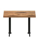 30″ x 60″ Urban Natural Heartwood Quick Ship Table + (2) Black Counter Height 22″ T Bases