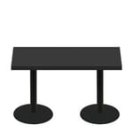 30" x 60" Urban Onyx Quick Ship Table + (2) Black Standard Height 22" Disc Bases