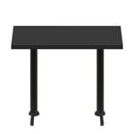 30" x 60" Urban Onyx Quick Ship Table + (2) Black Bar Height 22" T Bases