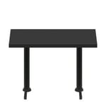 30″ x 60″ Urban Onyx Quick Ship Table + (2) Black Counter Height 22″ T Bases