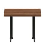 30" x 60" Urban Toasted Birch Quick Ship Table + (2) Black Bar Height 22" T Bases