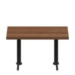 30" x 60" Urban Toasted Birch Quick Ship Table + (2) Black Standard Height 22" T Bases