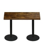 30″ x 60″ Urban Vintage Autumn Quick Ship Table + (2) Black Counter Height 22″ Disc Bases