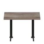 30″ x 60″ Urban Weathered Barnwood Quick Ship Table + (2) Black Counter Height 22″ T Bases