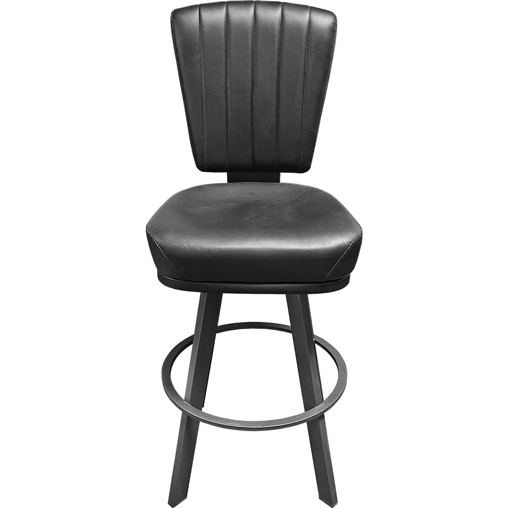 BM-10660 Spartan Bucket Stool with XL Iron Gray Swivel Frame
