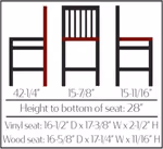 SL4279 1 Jailhouse Metal Frame Barstool Dimensions