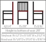 SL4279 1 Jailhouse Metal Frame Barstool Dimensions