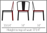 CM 0001 Smokestack Tolix Restaurant Dining Chair dims