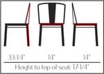 CM 0001 Smokestack Tolix Restaurant Dining Chair dims