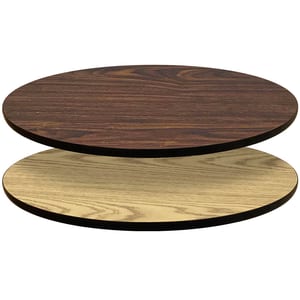 Two Sided Table Tops Oak Walnut round 1