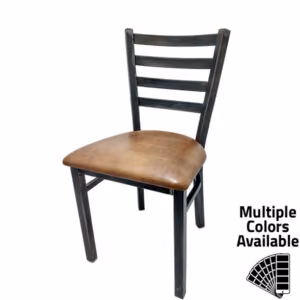 CM 234R Rustic Ladderback Metal Frame Chair
