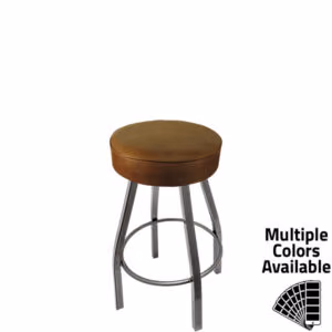 SL1132 CCS BUC Standard Button Top in Buckskin Vinyl with Clear Coat Metal Swivel Frame