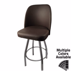 SL1136 CCS ESP Standard Bucket in Espresso Vinyl with Clear Coat Metal Swivel Frame