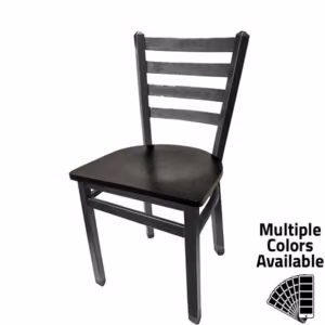 SL2160SV Silvervein Ladderback Metal Frame Chair